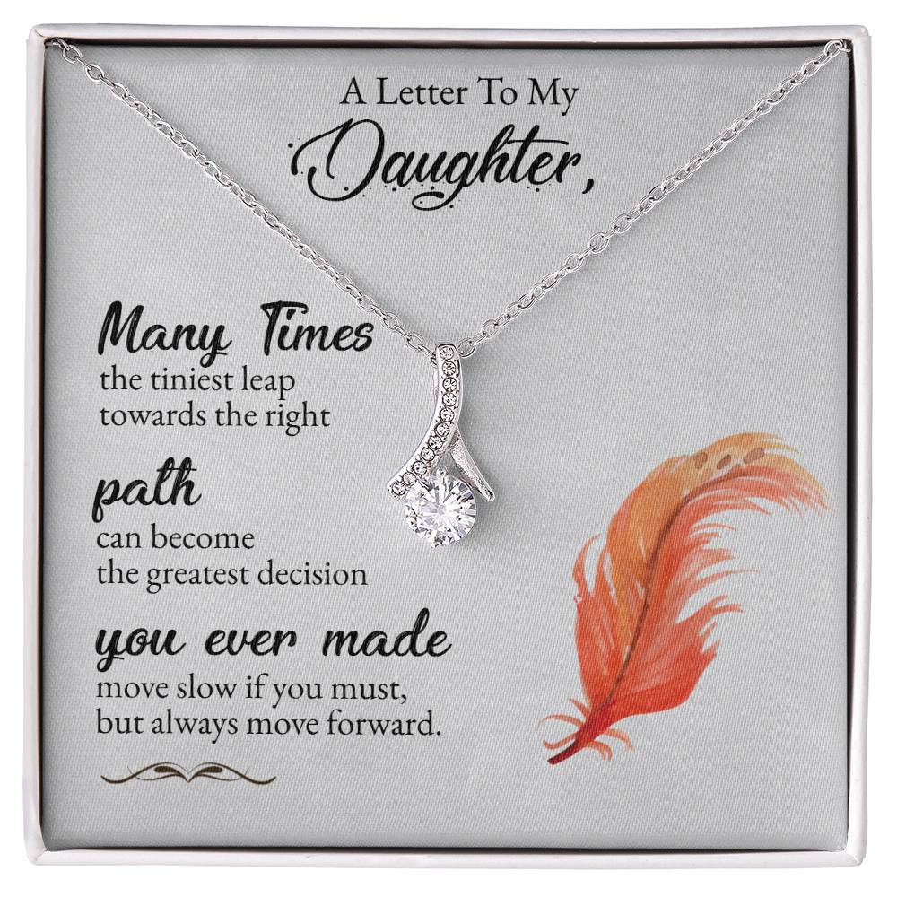 To My Daughter- Tiny Steps Necklace