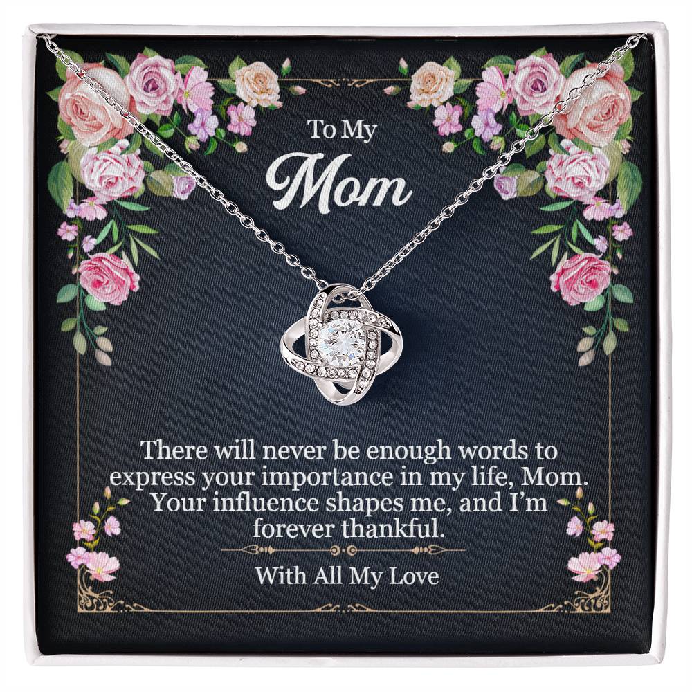 To Mom- Forever Thankful Necklace